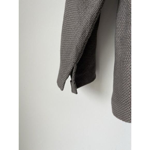 Eileen Fisher 71% Linen Open Front Blazer Cardigan Jacket Size L Brown - Picture 10 of 11